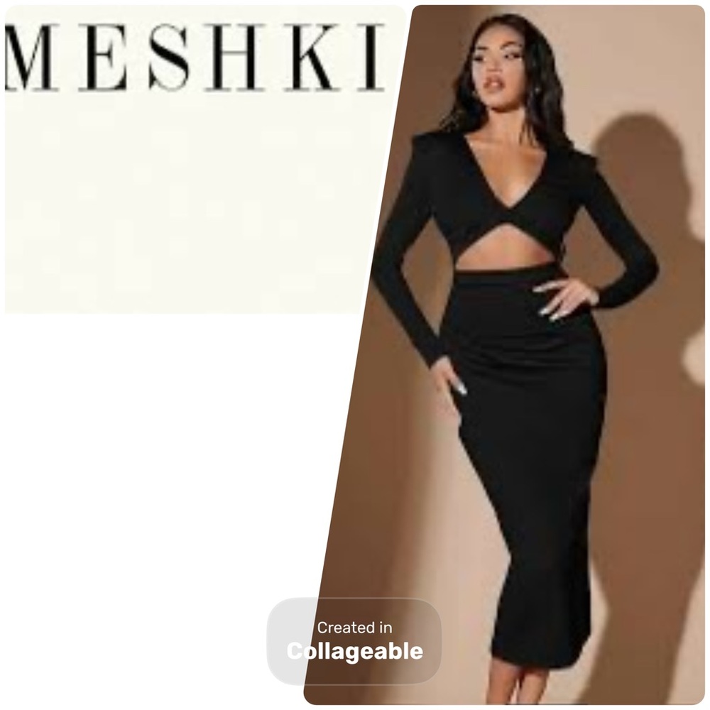 ‼️WOW‼️Meshki Kaesha Long Sleeve and Maxi Skirt Set